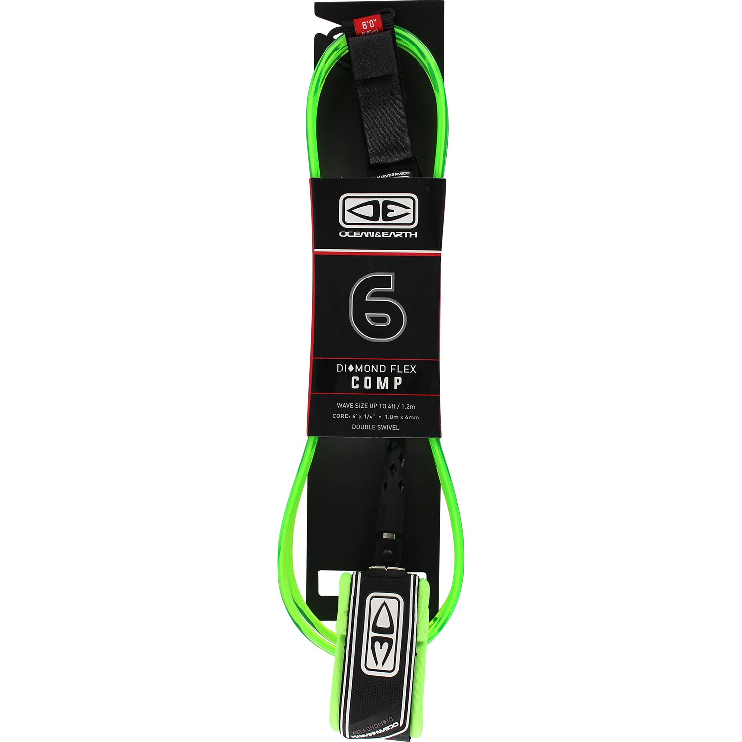 O&E MOULDED COMP LEASH 6' LIME 1 O&E MOULDED COMP LEASH 6' LIME