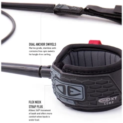 O&E ONE XT BIG REEF QUICK RELEASE LEASH 6' BLK -Sports-Surfing-Ocean & Earth 1590002413948 JJOCELQ60XT00KK 3