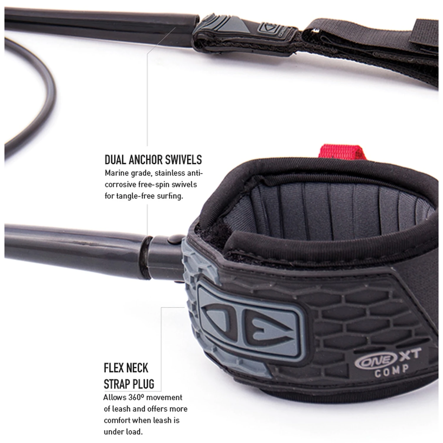 O&E ONE XT BIG REEF QUICK RELEASE LEASH 7' BLK 4 O&E ONE XT BIG REEF QUICK RELEASE LEASH 7' BLK - Image 4