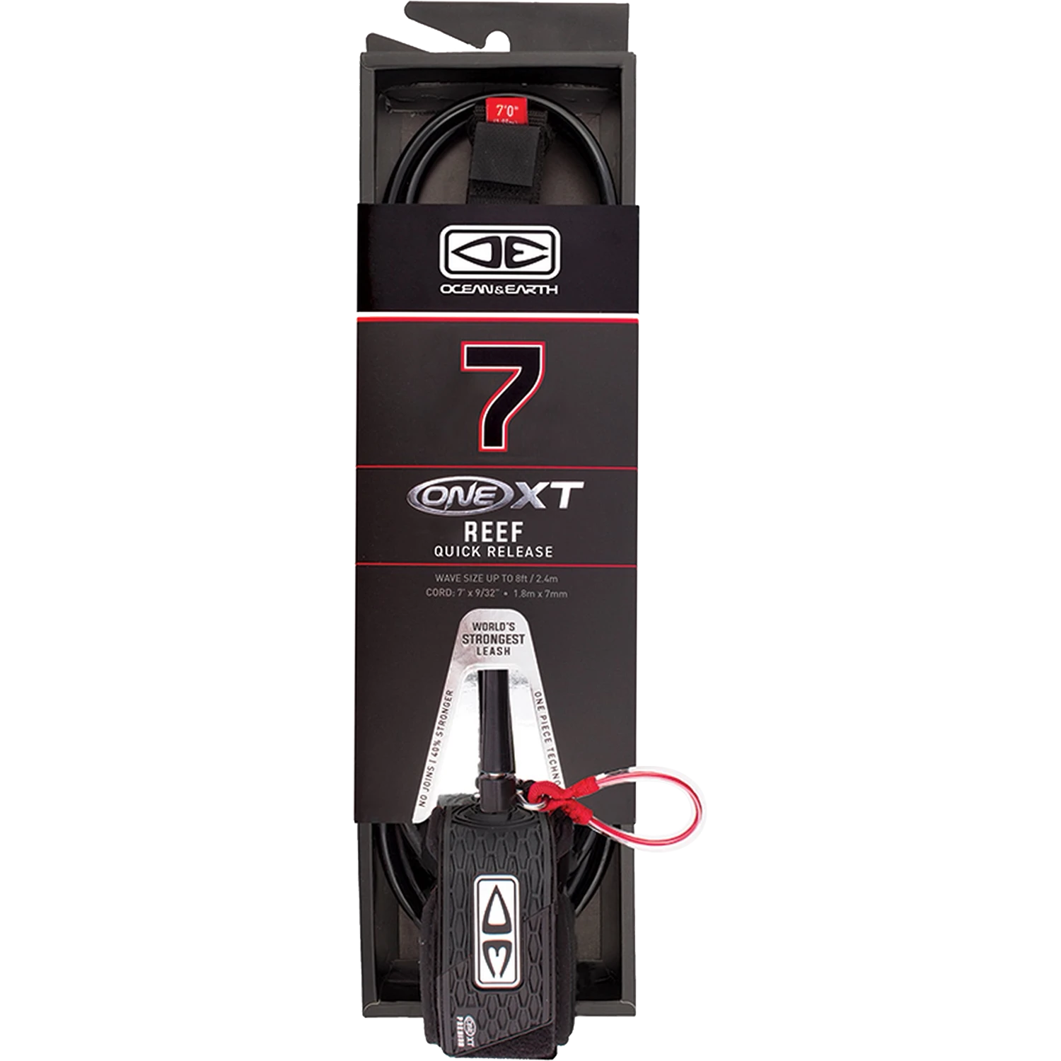 O&E ONE XT BIG REEF QUICK RELEASE LEASH 7' BLK 1 O&E ONE XT BIG REEF QUICK RELEASE LEASH 7' BLK