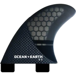 O&E Q2 CONTROL QUAD REAR FINS DUAL TAB SM-BLACK