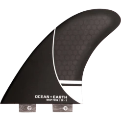 O&E OE-1 WHIP TWIN FIN DUAL TAB 5.5"BLK/WHITE