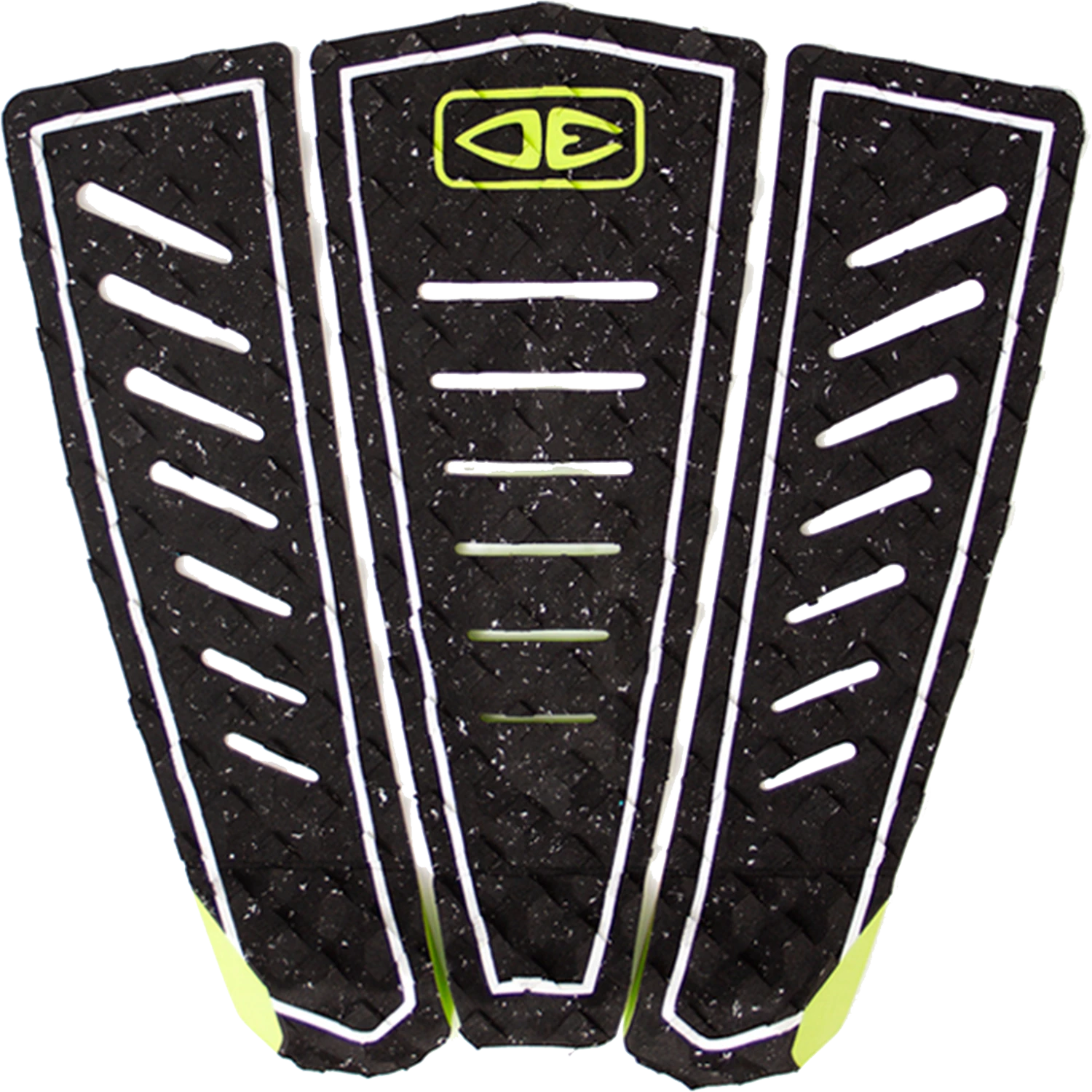 O&E KANOA SIGNATURE 3pc TAIL PAD BLACK/LIME 1 O&E KANOA SIGNATURE 3pc TAIL PAD BLACK/LIME