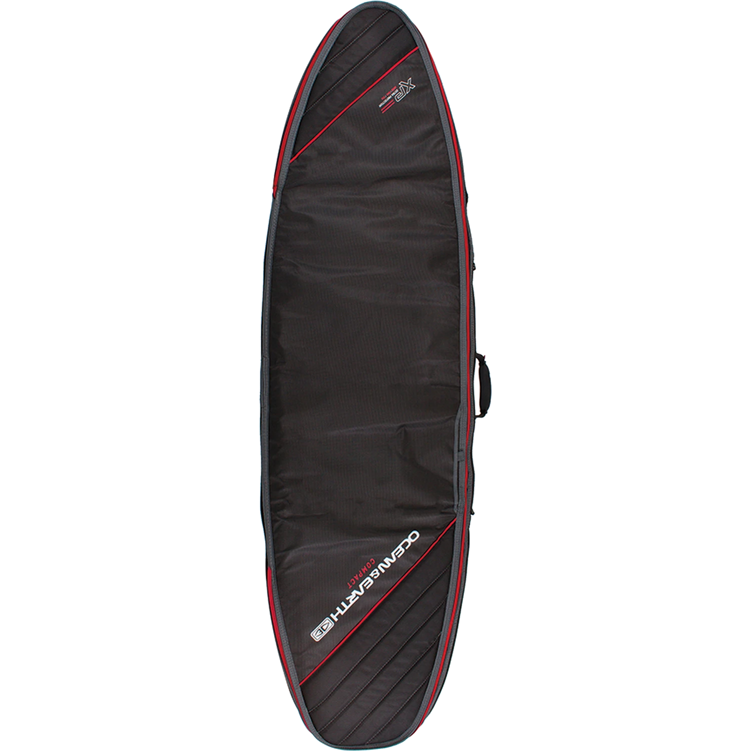 O&E TRIPLE COMPACT SHORTBOARD COVER 7'2" BK/RD/GRY 1 O&E TRIPLE COMPACT SHORTBOARD COVER 7'2" BK/RD/GRY