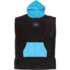 O&E YOUTH HOODED PONCHO BLACK/CYAN