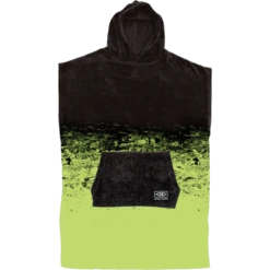 O&E YOUTH SOUTHSIDE HOODED PONCHO BLACK/LIME