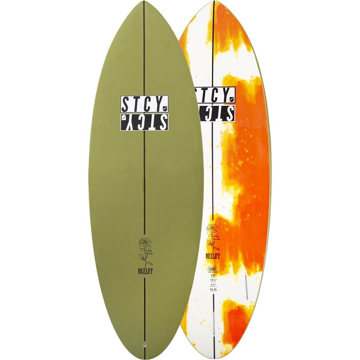 O&E STACEY BULLET EPOXY SOFTBOARD 5'0" OLIVE 1 O&E STACEY BULLET EPOXY SOFTBOARD 5'0" OLIVE