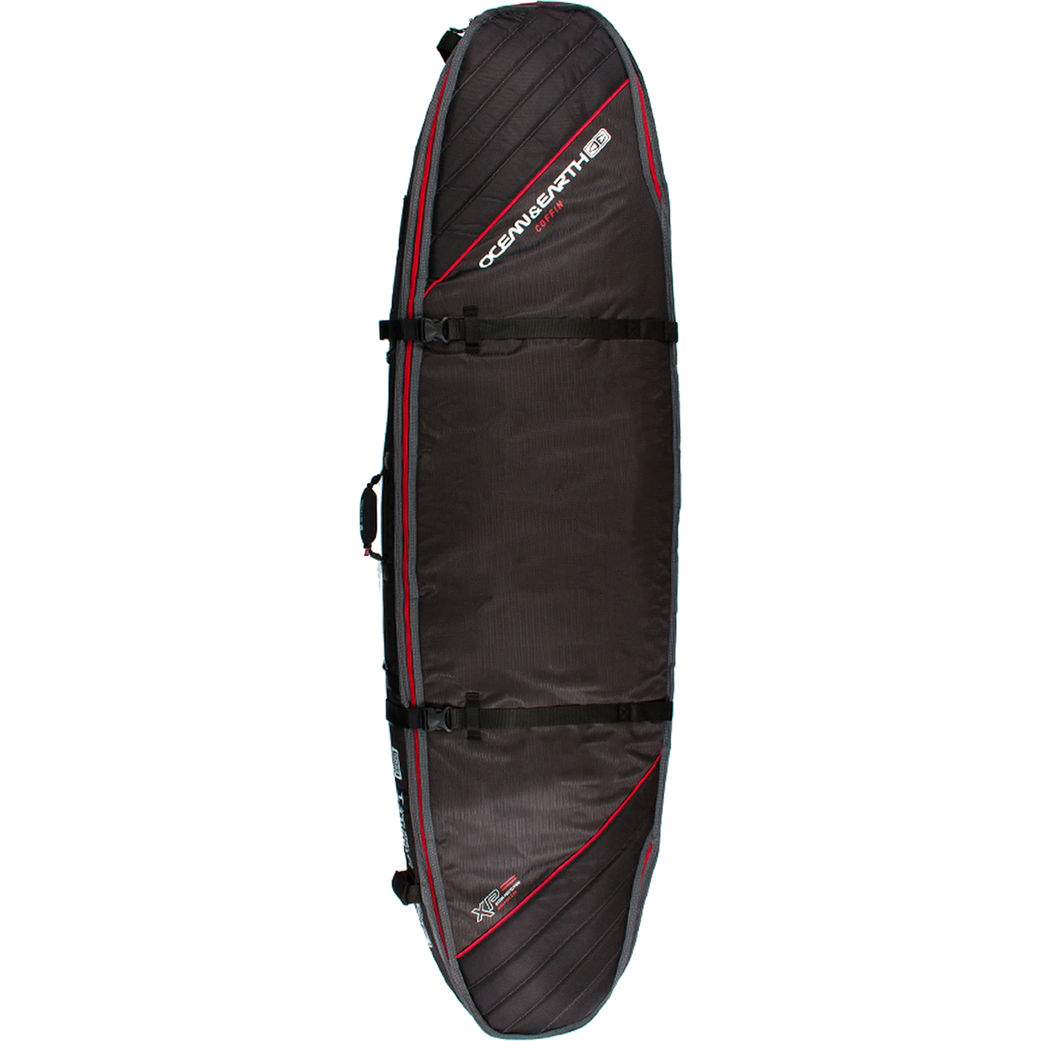 O&E TRIPLE COFFIN SHORT/FISH COVER 8'0" BK/RD/GRY 1 O&E TRIPLE COFFIN SHORT/FISH COVER 8'0" BK/RD/GRY