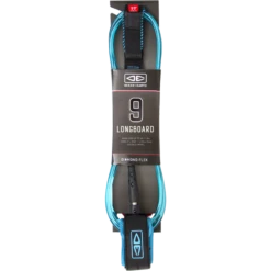 O&E MOULDED LONGBOARD REGULAR LEASH 9' BLUE