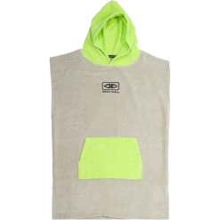 O&E YOUTH HOODED PONCHO GREY/LIME