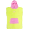 O&E YOUTH HOODED PONCHO LIME/PINK