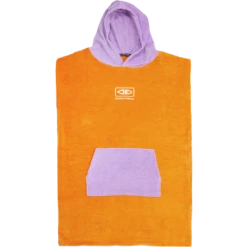 O&E YOUTH HOODED PONCHO ORANGE/PUR