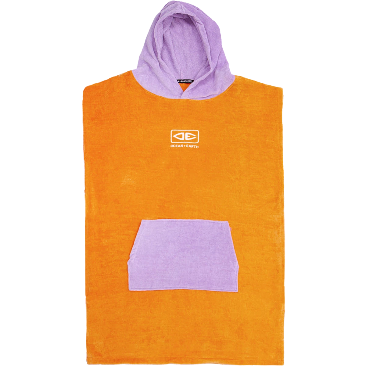 O&E YOUTH HOODED PONCHO ORANGE/PUR 1 O&E YOUTH HOODED PONCHO ORANGE/PUR