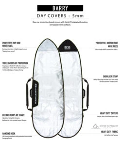 OCEAN & EARTH BARRY BASIC FISH BOARD COVER 5'4" -Sports-Surfing-Ocean & Earth ocean earth 5 4 barry basic sacca fish funboard
