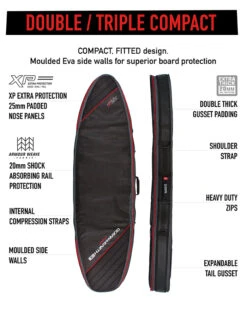 OCEAN & EARTH COMPACT FISH DOUBLE COVER 6'4" -Sports-Surfing-Ocean & Earth ocean earth 6 4 dbl compact fish sacca doppia 1
