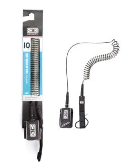 OCEAN & HEART REGULAR SUP / LONGBOARD 10'0" BLACK LEASH -Sports-Surfing-Ocean & Earth ocean earth leash 10 0 regular longboard sup da caviglia a molla