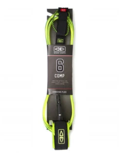 OCEAN & HEART 6'0" LEASH COMP DOUBLE SWIVEL LIME -Sports-Surfing-Ocean & Earth ocean earth leash 6 0 comp double swivel 2