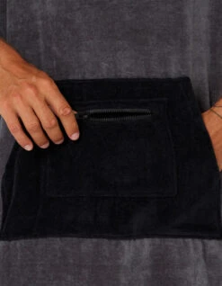 OCEAN & EARTH BREAK PONCHO CHARCOAL -Sports-Surfing-Ocean & Earth ocean earth poncho in spugna charcoal 3