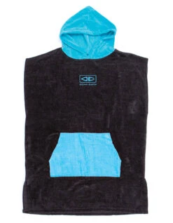 OCEAN & EARTH YOUTH HOODED PONCHO BLACK